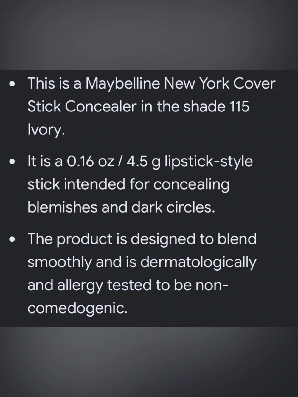 Maybelline Cover Stick Concealer Ivory - set of 2